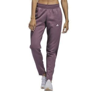 NEW Adidas Women's Relaxed Fit Tapered Legs Fleece Pant Medium M Fig Lavender